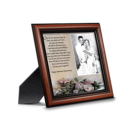Crossroads Home Décor 60Th Anniversary Picture Frame Parents - 60Th Anniversary Decorations, 60 Anniversary For Grandparents, 60Th Wedding Anniversary Card For Parents, Diamond Anniversary, 6782W #TOP17