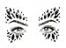 Bijou de visage à strass autocollant - pour festivals de musique, Coachella (CBL23-noir)