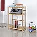 PC Stand Tower Stand for PC 3 Tiers Stand for Bamboo Printer with Storage, Floor Stand for PC Box with Open Shelves, Stable Storage Shelf for of