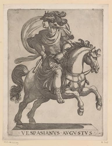 Toile L'empereur Vespasien à cheval Tempesta Décorer un Grand Mur Vide