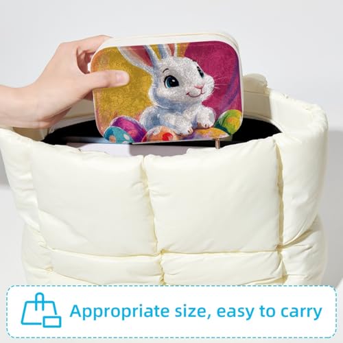 Boîte à bijoux lapin de Pâques portable pour bagues et colliers - 6