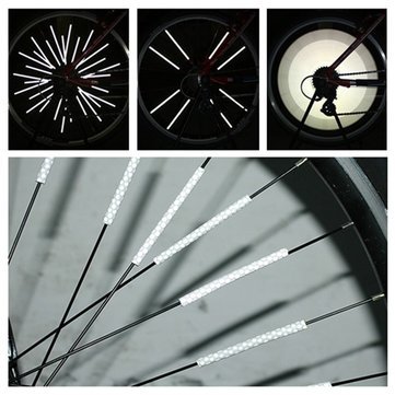 Generic 12 Pcs Bicycle Wheel Spoke Reflector Reflective Mount Clip Tube