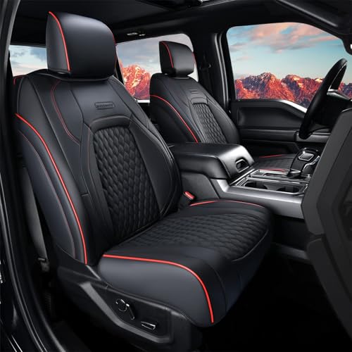 Coverado Front Seat Covers for RAM 1500, Faux Leather Car Seat Covers…