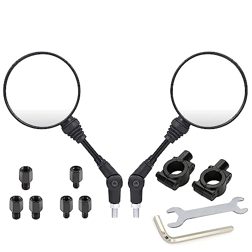 Amazon | DGYACHOR バイク ミラー オフロードミラー 可倒式