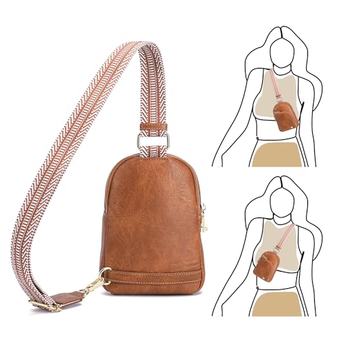 Image of INICAT Travel Sling Bag, Anti Theft Crossbody Bag for Women | RFID Blocking, 8 Card Slots, Back Zippered Pocket, Metal Zippers,Switchable Strap