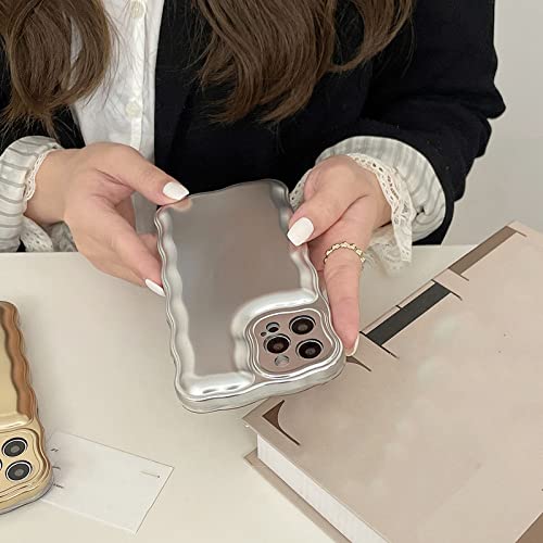 Coque iPhone 12 Pro silicone plaqué or luxe chic - 4