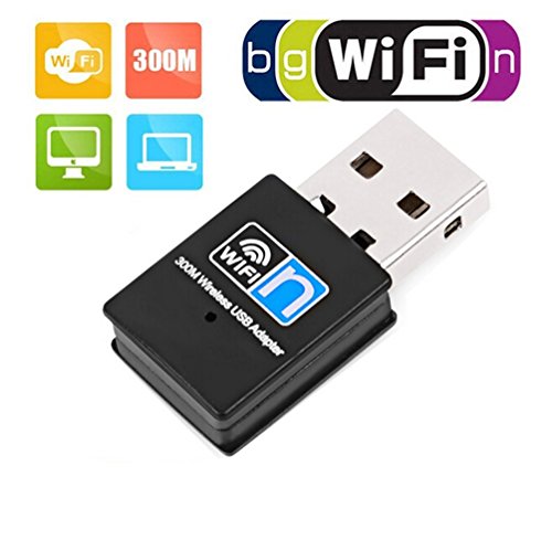 300Mbps USB WiFi Adapter,Akomitech Wireless WiFi USB Dongle Stick Adapter for Desktop Laptop