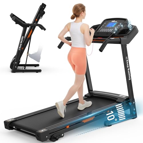 Image of FYC Folding Treadmill for Home with Incline 330lb Weight Capacity 3.5HP Portable Electric Treadmill with Bluetooth, 12 Preset Programs Exercise Running Machine Easy Assembly