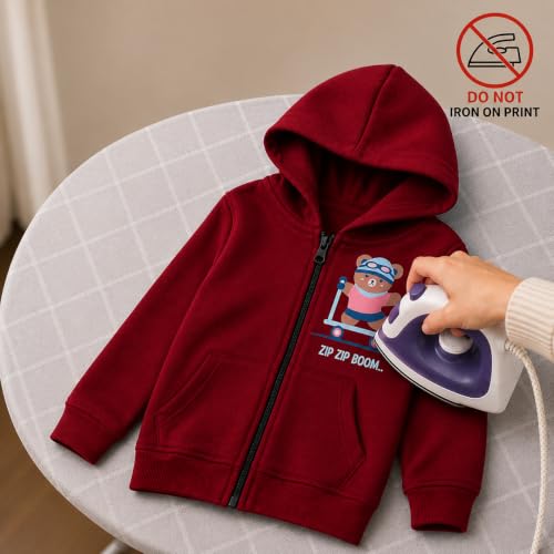Image of The Mom Store Winter Jackets for Kids | Cute Sweatshirt and Cool Hoodies for Baby Boy and Baby Girls | with Zippers | Hoodie Cap