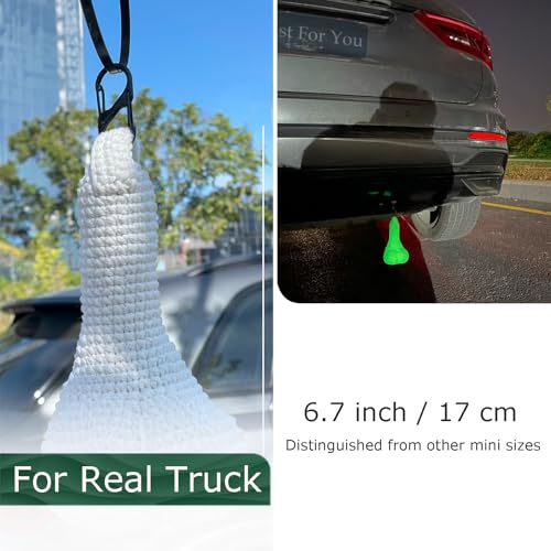Image of Large Truck Nuts for Real Truck, Gag Gift for Men, Woven Nut for Vehicle Decoration, Luminous