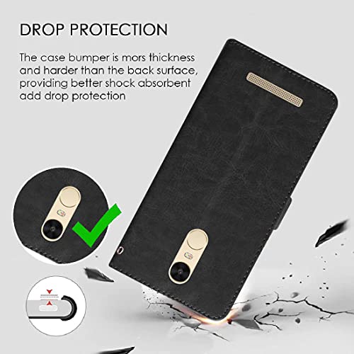 Image of Flip Cover Back Case for Mi Redmi Note 3 | Premium Leather Finish | Inbuilt Pockets & Stand | Flip Cover Back Case for Mi Redmi Note 3 (Black)