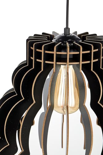Lámpara de techo moderna casquillo E27 cuerpo negro ajustable 6