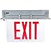 Morris Products LED Exit Sign – Recessed Mount Edge – Red on Clear Panel, Anodized Aluminum Housing – Compact, Low-Profile Design – Double Sided Legend – Energy Efficient, High Output – 1 Count