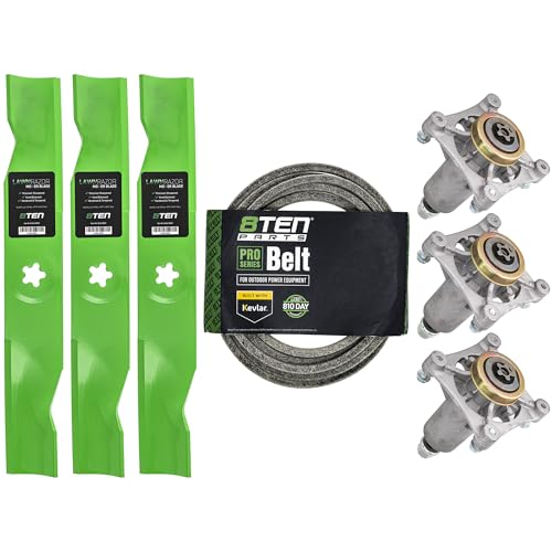 8TEN Deck Rebuild Kit for Husqvarna Poulan AYP 48 inch YTH24V48 YTH23V48 LT2323A2 Blade Spindle Belt