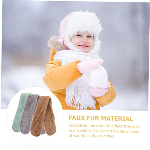 3pcs Warm Cashmere Boys and Girls Scarf Boys and Girls Winter Scarf Plush4