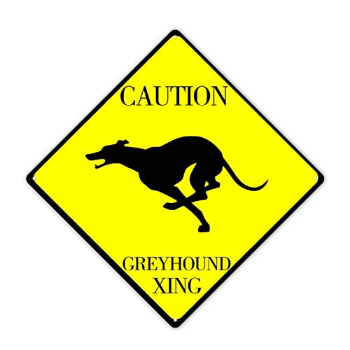 Plaque métal Caution Greyhound résistant aux intempéries panneau routier de signalisation