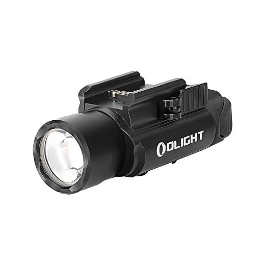 Olight® PL-PRO Valkyrie Lampe d'arme rechargeable USB avec LED NW 1500 lumens alimenté par batterie intégrée avec MCC inclus Étanche jusqu'à 280 m IPX6 (PL PRO Noir)