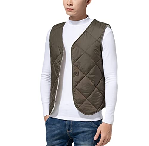 Chaleco de terciopelo verde ejército para hombre ideal para rutas y paseos urbanos de invierno