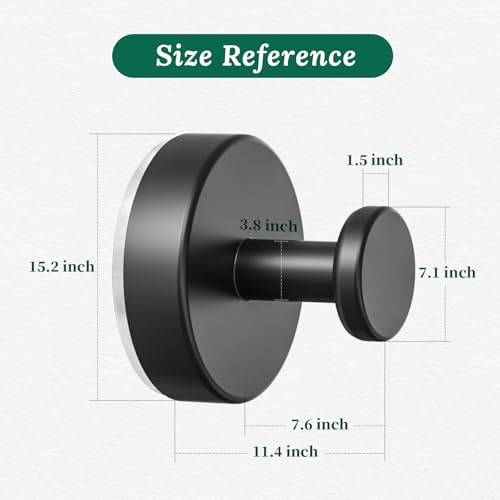 Image of Suction Cup Hooks for Shower, No Drill Removable Bathroom Hooks for Loofahs | Shower Hooks for Inside Shower, Heavy Duty Shower Suction Hooks for Bathroom Window, Door, and Wall, 2 Pack, Black
