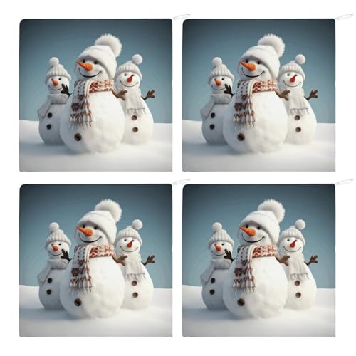 Serviette décorative bonhomme de neige douce pour bain - 4