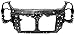 Evan-Fischer Radiator Support Assembly Compatible with 2003-2007 Infiniti G35 Black Plastic with Steel