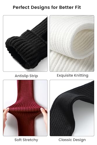 Image of Clothirily Leg Warmers - 2 Pairs Knit Leg Warmers for Women 80s Fashion Long Socks for Sports Party Yoga Winter Accessories