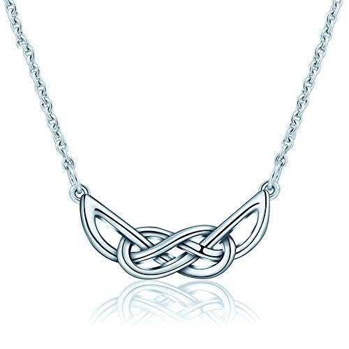 Collier pendentif à nœud argent 925 femme chaîne fine