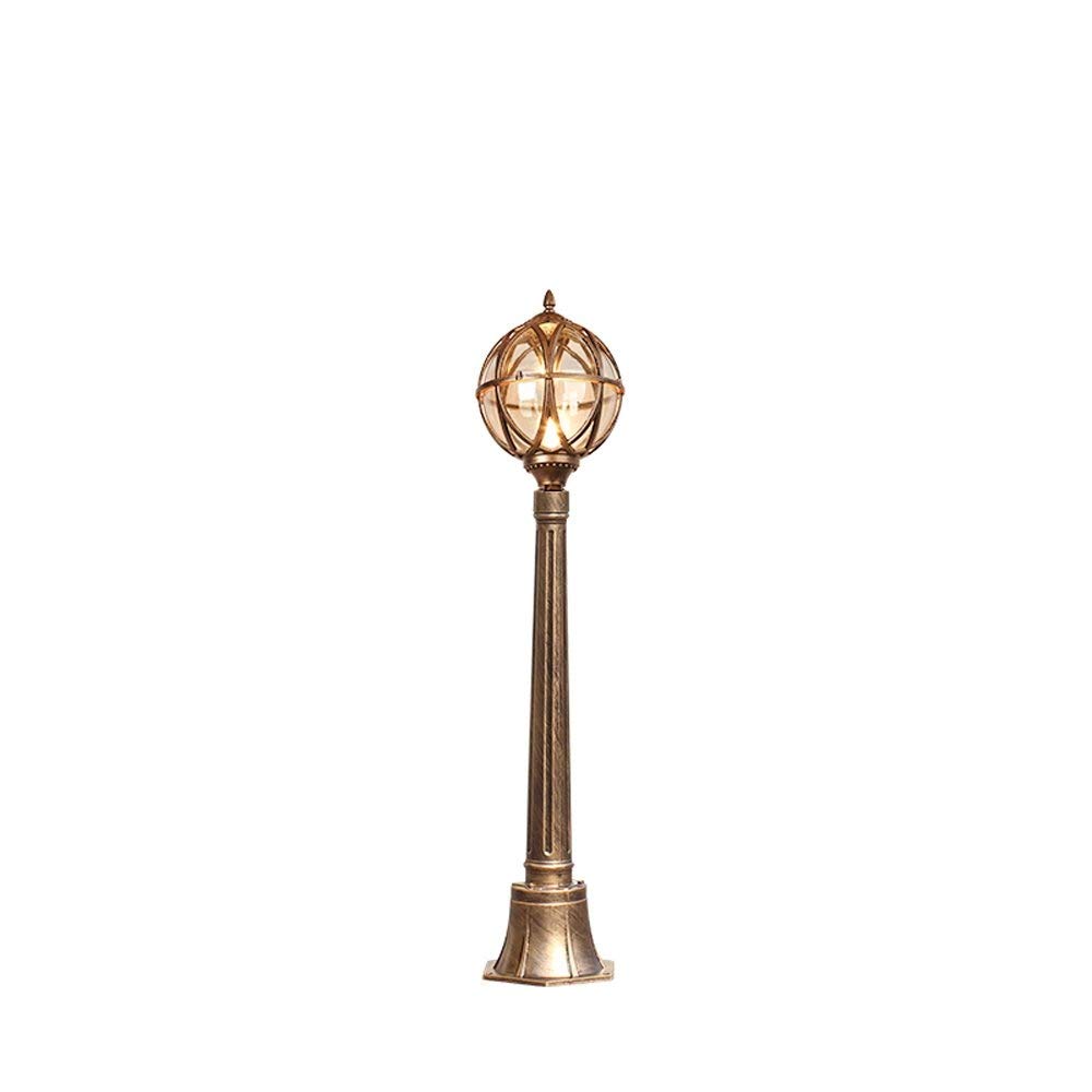 Słupek lampy zewnętrznej, wodoodporna aluminiowa lampa trawiasta, lampa uliczna, klosz szklany, słupek ogrodowy, latarnia, wysoka lampa podłogowa, słup społecznościowy, lam,Bronze_110cm