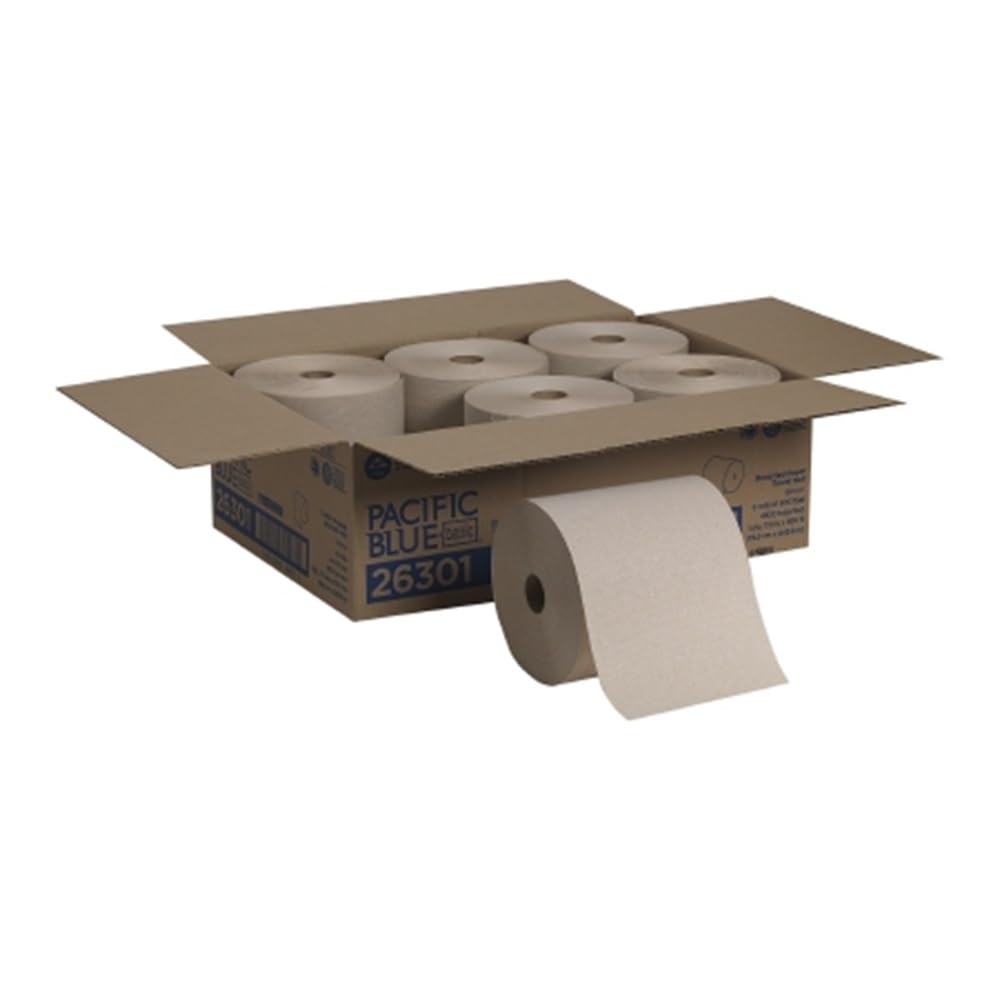 Georgia-Pacific Envision 26302 Brown Hardwound Roll Paper Towel, 800' Length x 7.875" Width, 2" Core (Case of 6 Rolls)