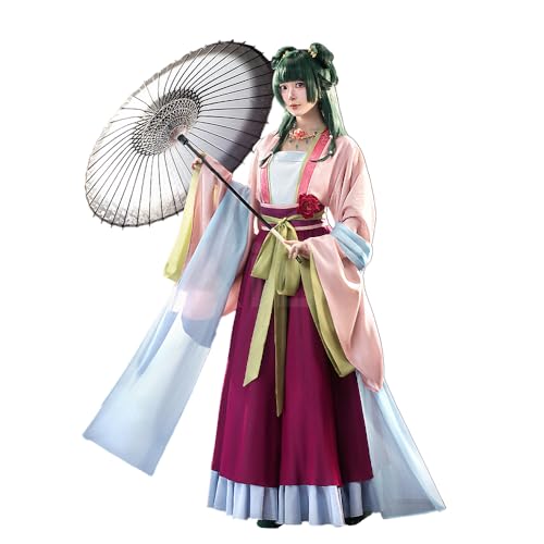 KIRA KIRA Maomao Cosplay Costume Upgraded Doki-SR Anime The Garden Party Hanfu Dress Cute Halloween Costume for Women(S)