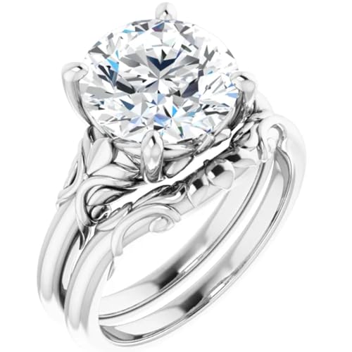 3 Ct. Solitaire Style Round Lab Diamond Engagement Ring2