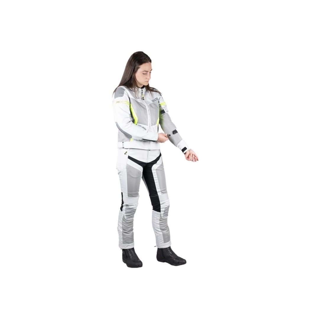 IXS Trigonis-Air Damskie spodnie motocyklowe tekstylne, jasnoszary/czarny, S