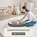 Baby Lounger - 100% Cotton Breathable Infant Lounger for Newborn, Portable Baby Nest for Home and Travel, Waterproof Lining, Newborn Babies Essentials Gifts