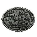Hesston 2008 National Finals Rodeo NFR Adult Size Belt Buckle, New, Wrangler