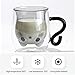 Imagen de Counius Taza Gato,Tazas de Cafe Vasos Cafe Cristal