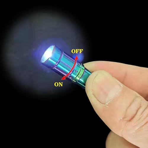 Nitefox E1 Smallest Super Tiny Keychain Flashlight, Mini Bright Key Ring Light Torch For Edc Emergency Dog Walking Sleeping Reading Gift For Student Kids Or Parents (E1-Steel Fire Color) #TOP2