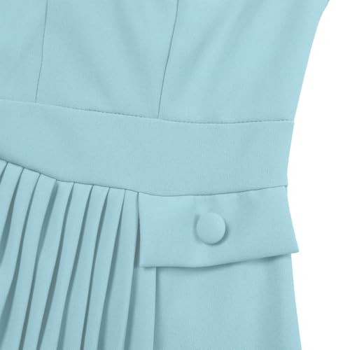 Image of Wear to Work Midi Dress for Women Business Casual A-line Dress Elegance Church Outfits