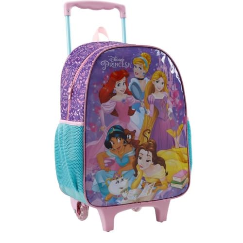 Mochila Escolar, Infantil, com Rodinha, Princesas X - Xeryus