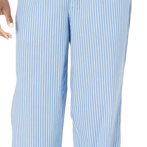 Men's Striped Loose Fit Long Pants Drawstring Summer Beach Trousers Cotton Linen Lightweight Basic Sweatpants3