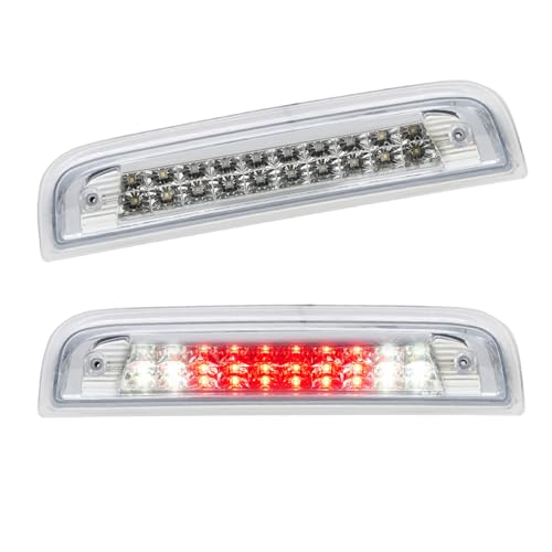 Image of Third 3rd Brake Light LED for 2014-2018 Chevy Silverado /GMC Sierra 1500 2500HD 3500HD, High Mount Rear Brake Lights Assembly, Waterproof Center Cab Cargo Lamp Stop Light (Chrome)