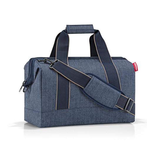 reisenthel allrounder M herringbone dark blue – Vielfältige Doktortasche zum Reisen, für die Arbeit oder Freizeit – Mit funktional-stylischem Design