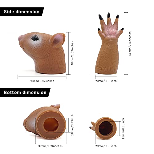 AQKILO Squirrel Finger Puppet Set, Animals Puppet Show Theater Props, Novelty Toys Weird Stuff Gifts