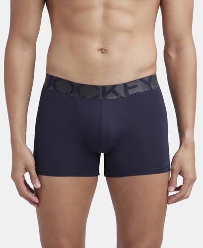 Image of Jockey IC28 Men Tactel Microfiber Elastane Stretch Solid Trunk with Moisture Move Properties (Pack of 2)