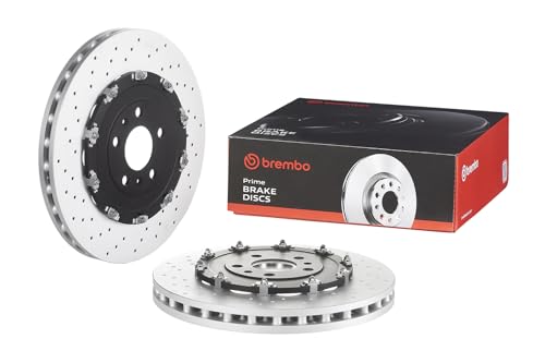 Brembo 09.9477.23 Floating two piece UV Coated Pillar Vented drilled Front Brake Rotor AUDI OE# 8E0615301AB