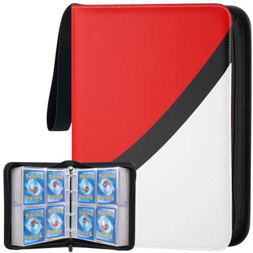 Card Binder for Cards Binder 4-Pocket,Compatible with Cards, 4-Pocket Pages Sleeves Hold up 400 Cards.Trading Card Binder with Sleeves，Card Holder Collector