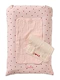 VERTBAUDET Matelas à langer + 2 tapis de change MON COEUR rose imprimé 72X49