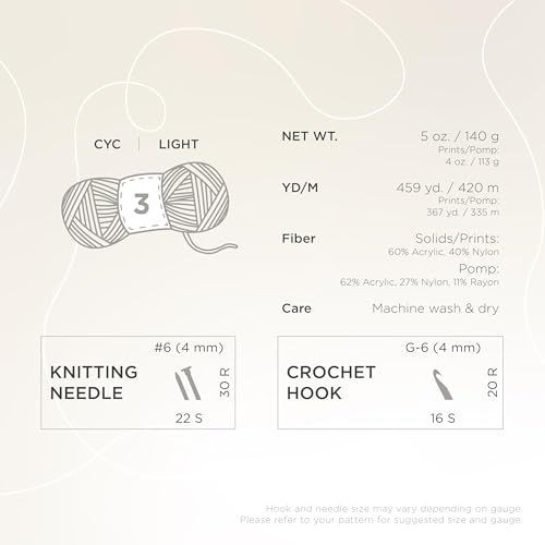 Image of Lion Brand Yarn, Baby Soft Baby Blanket Yarn for Crocheting, Knitting, and Crafts, Twinkle Print, 3 Pack | Light DK Acyrlic Nylon Blend Fiber for Soft Baby Blankets, Knit Garments, Crochet Hats, Machine Washable Yarn
