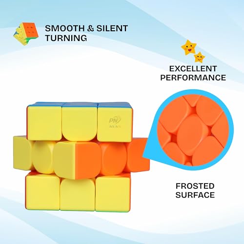 Image of MoYu Meilong Professional Speed Cube, Stickerless Magic Puzzle Cube with Instructions (Size 3x3x3)
