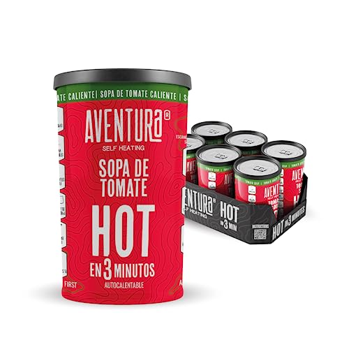 Aventura Self Heating Sopas Autocalentables - Sopa de Tomate 6 Unidades de 205ml