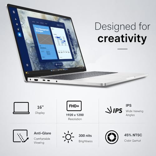 Image of Dell Pro 16 PC16250 (Next Gen Latitude 3550) Business AI PC Laptop (16 inch FHD+ Touchscreen, Intel Core Ultra 7 265U, 16GB DDR5, 512GB SSD) 1080P IR Webcam, Thunderbolt 4, Backlit, Anti-Glare, Win 11 Pro